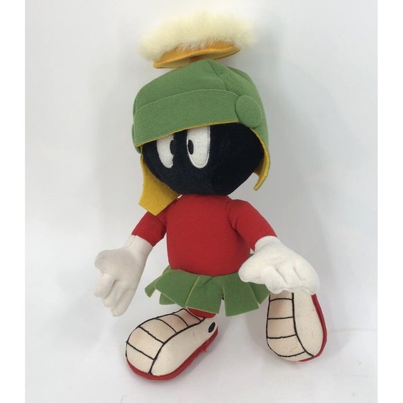 VTG Marvin Martian Plush 14" Looney Tunes Warner Bros 1995 Poseable Stands - Picture 1 of 15